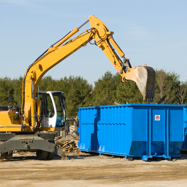 are there any restrictions on where a residential dumpster can be placed in West Carson